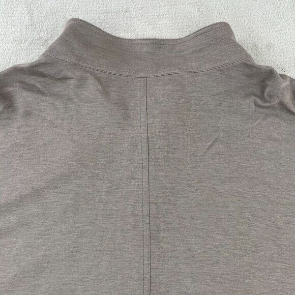 St John Jacket Women XL Grey Full Zip Active Long Sleeve Yellow Tag Gold Zipper - Picture 9 of 14